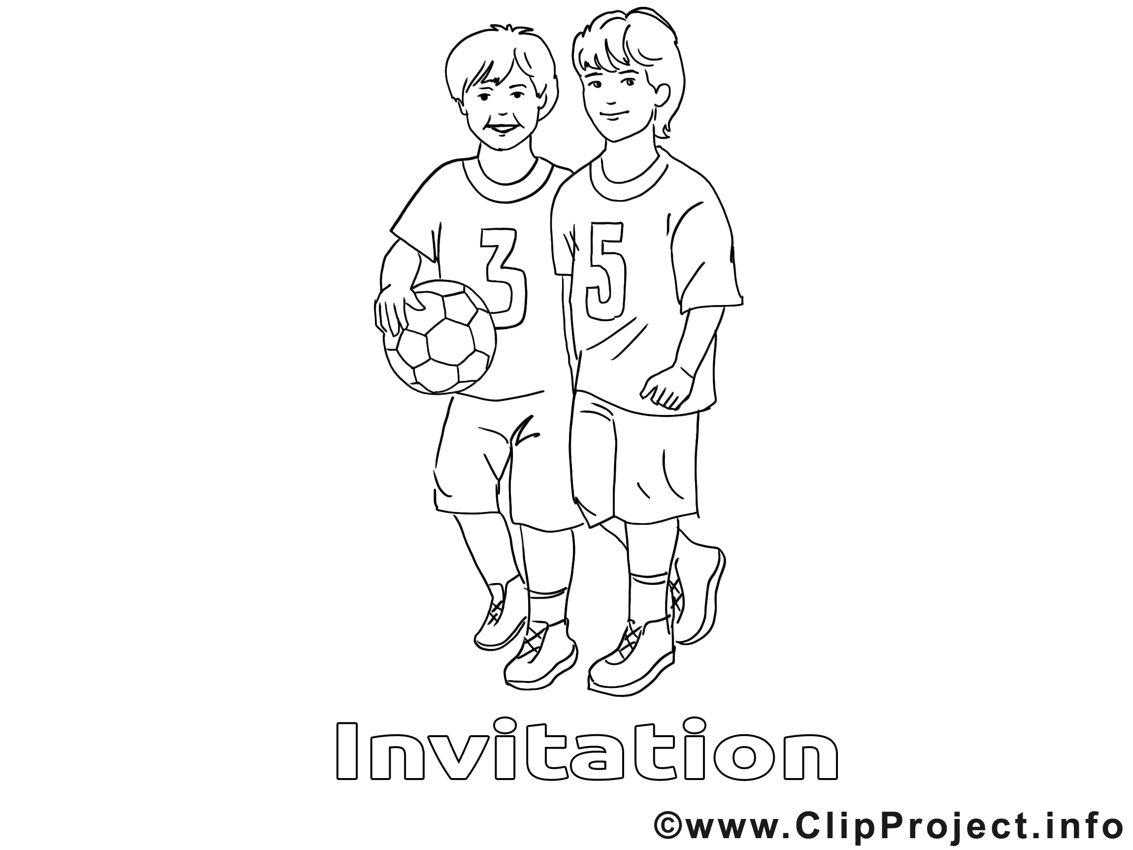 Football clip arts – Invitations à imprimer