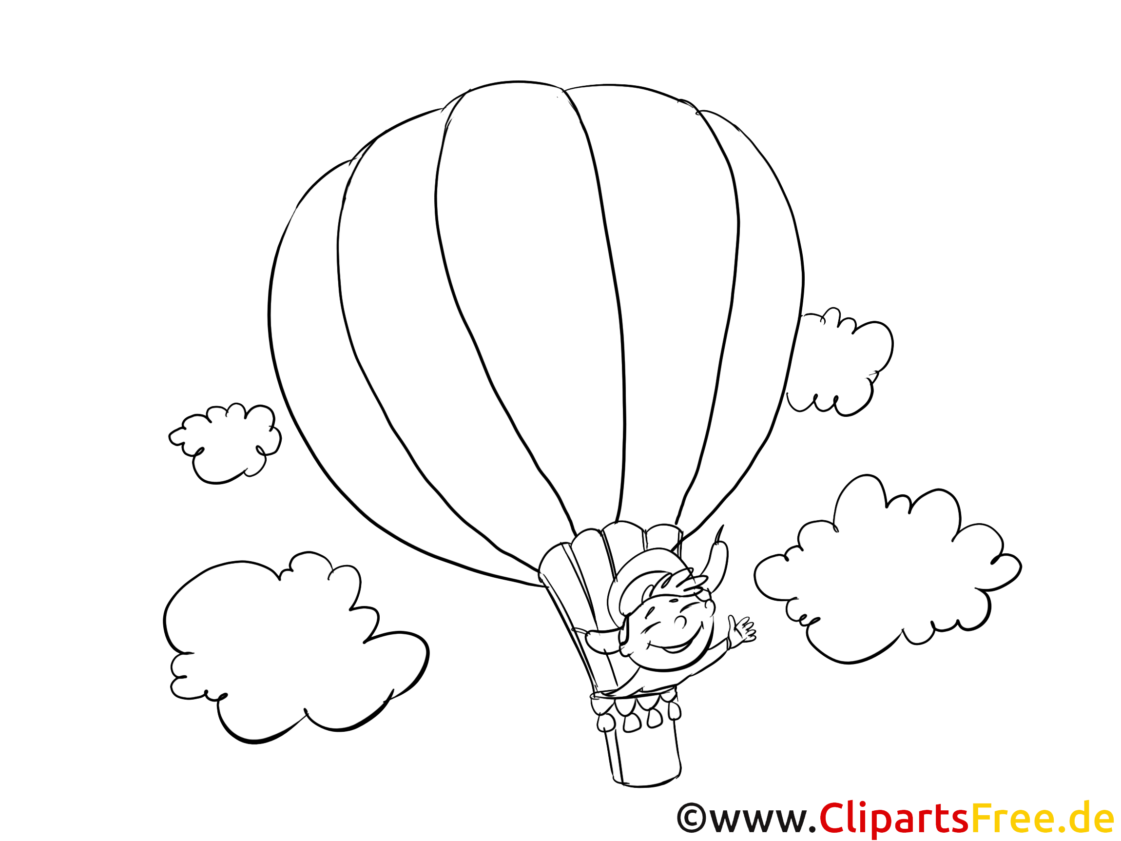 Ballon clipart – Jour de l’Indépendance à colorier