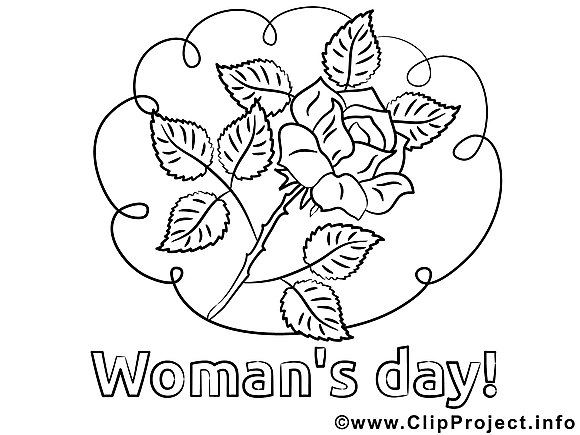 Rose dessin – Journée des femmes gratuits à imprimer