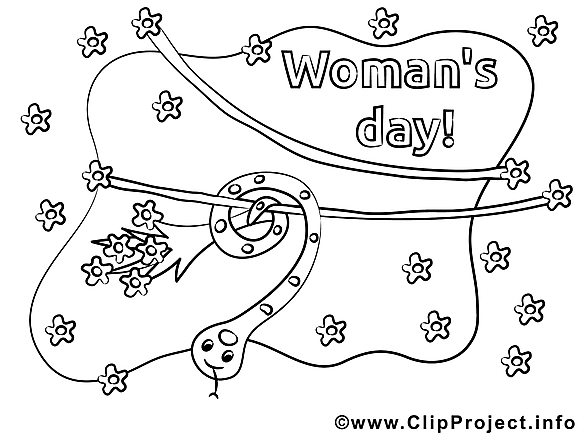 Serpent dessins– Journée des femmes à colorier