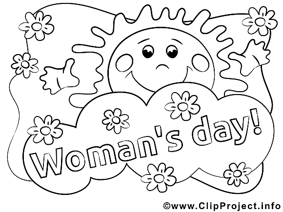 Soleil cliparts gratuis – Journée des femmes à imprimer