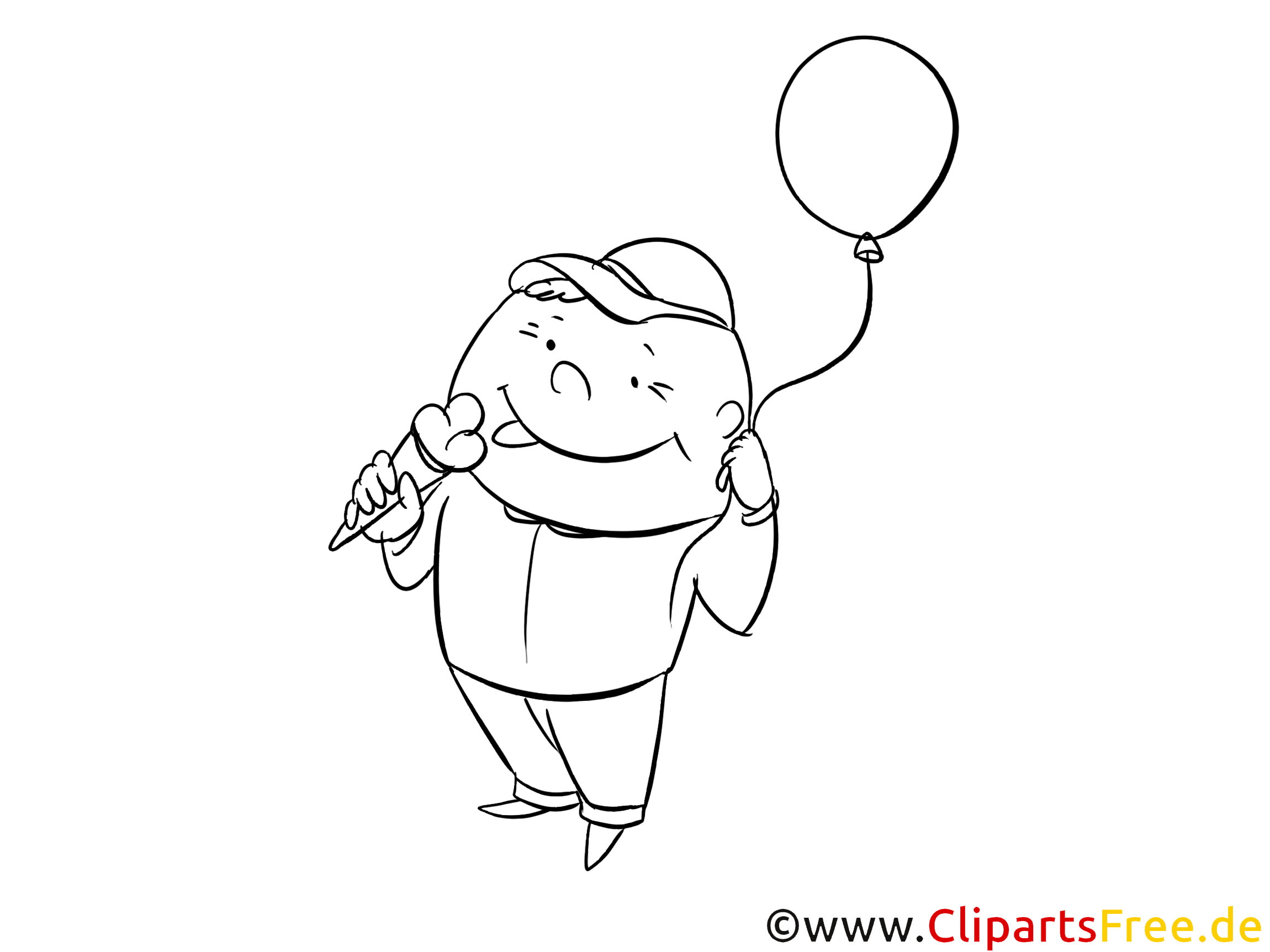 Ballon image gratuite – Maternelle à colorier