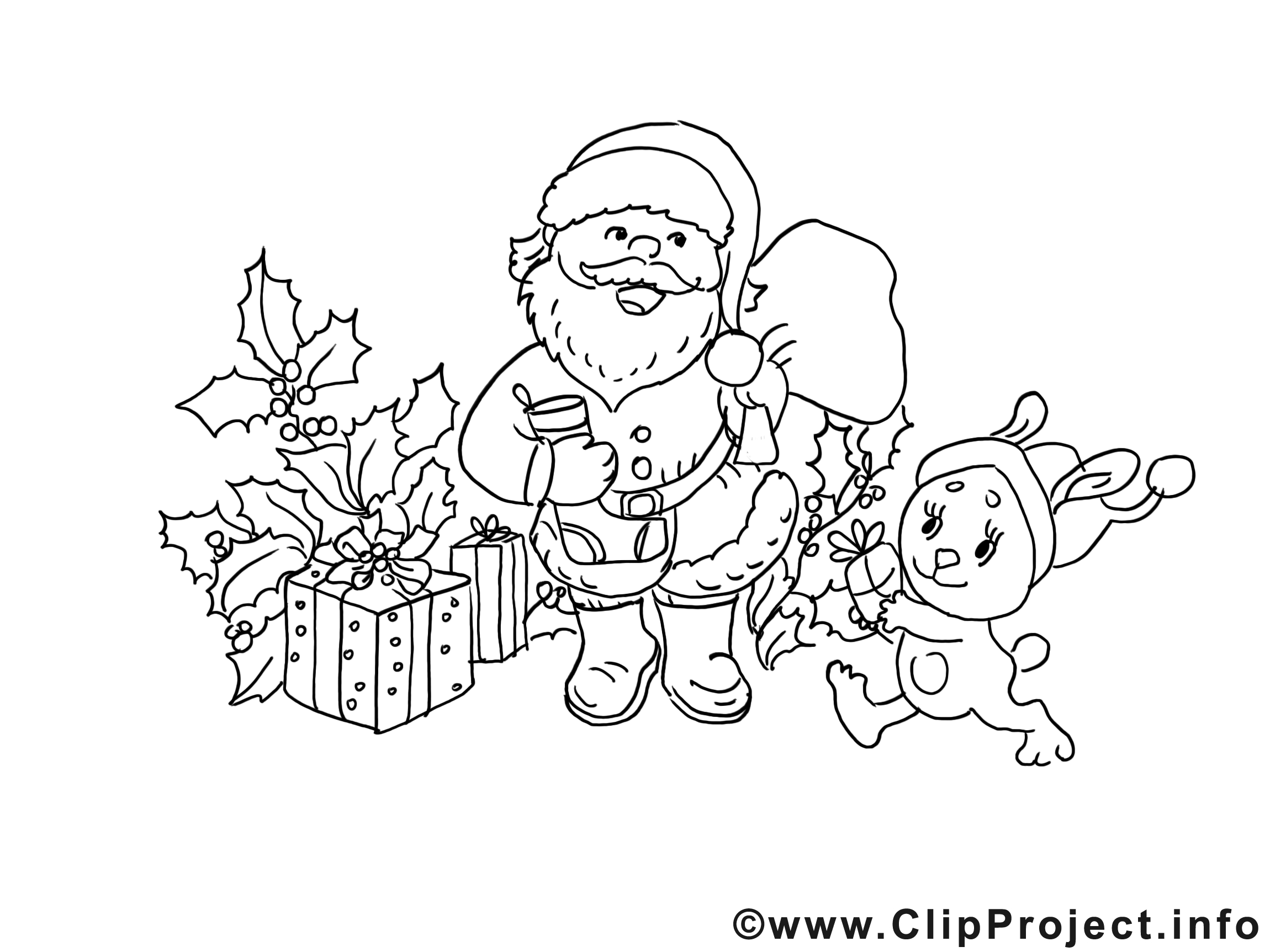 Cadeaux image – Noël images à colorier