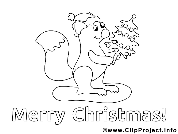 Écureuil images – Noël gratuit à imprimer