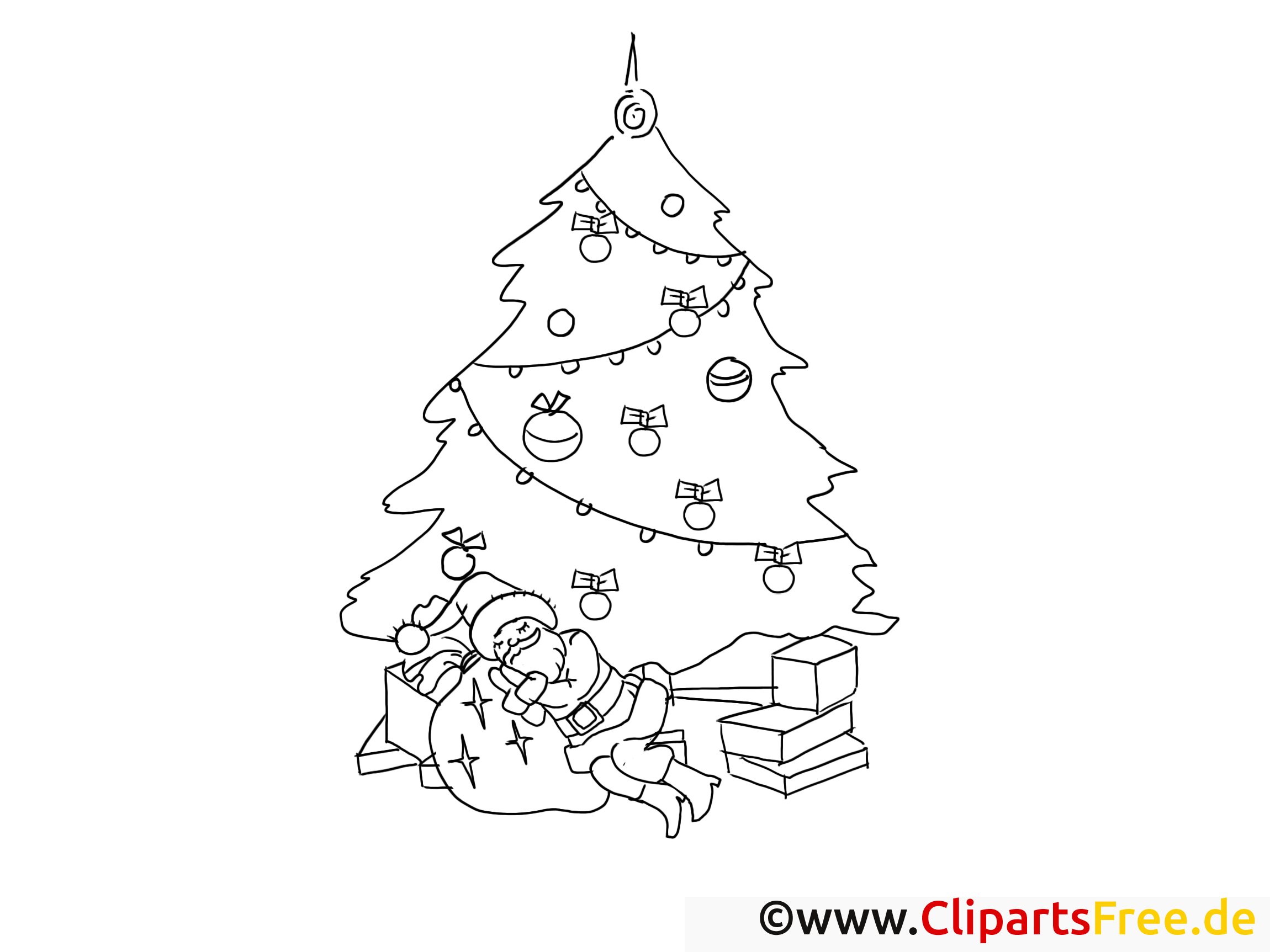 Sapin image – Coloriage Noël illustration