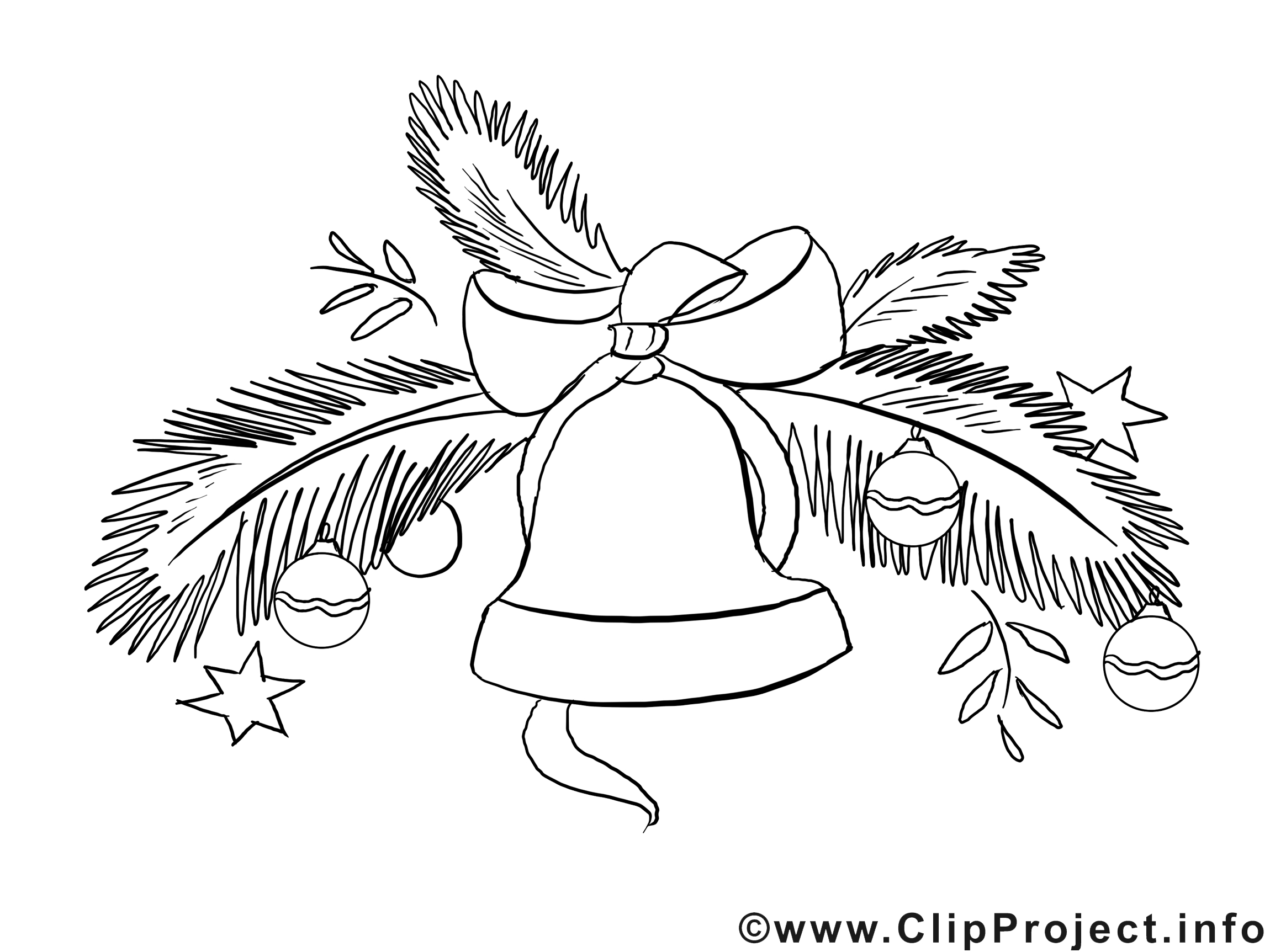 Clochette illustration – Nouvel an à imprimer