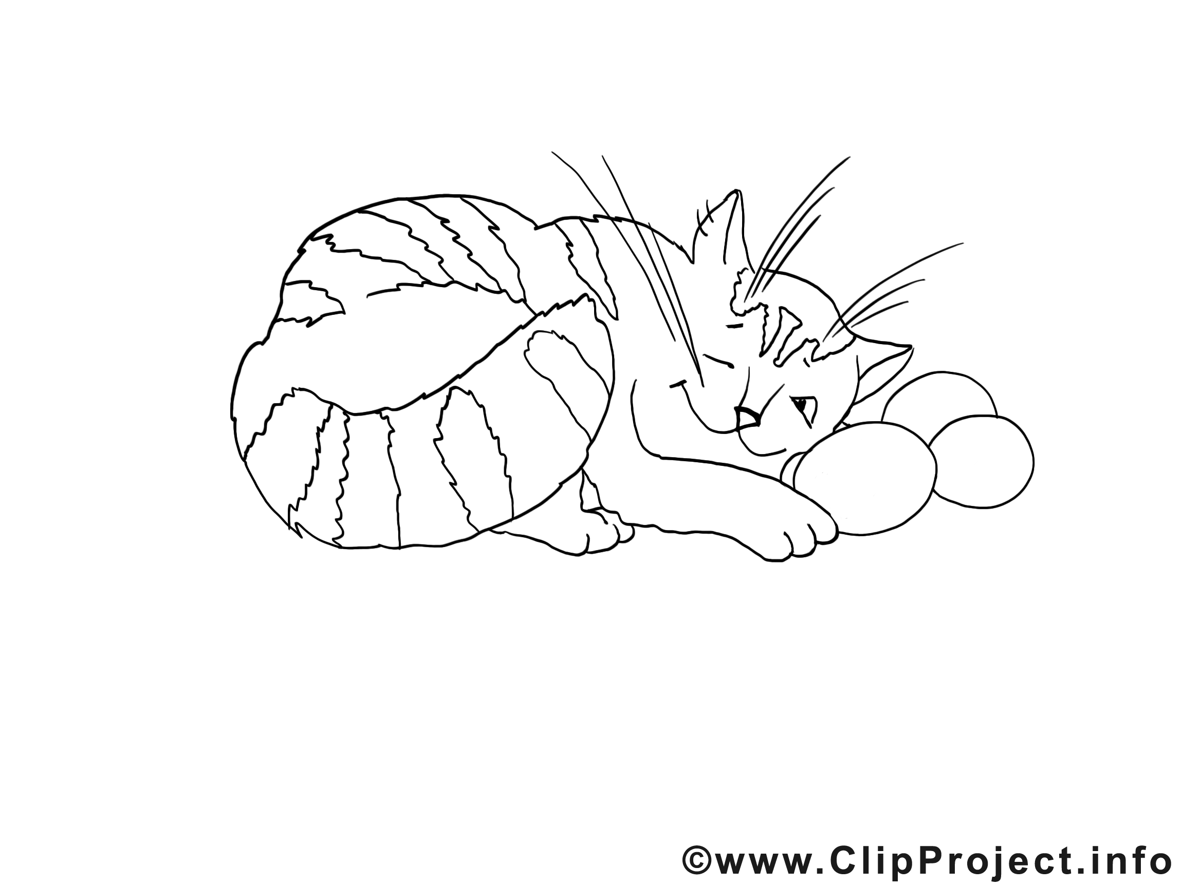 Chat clipart – Pâques dessins à colorier