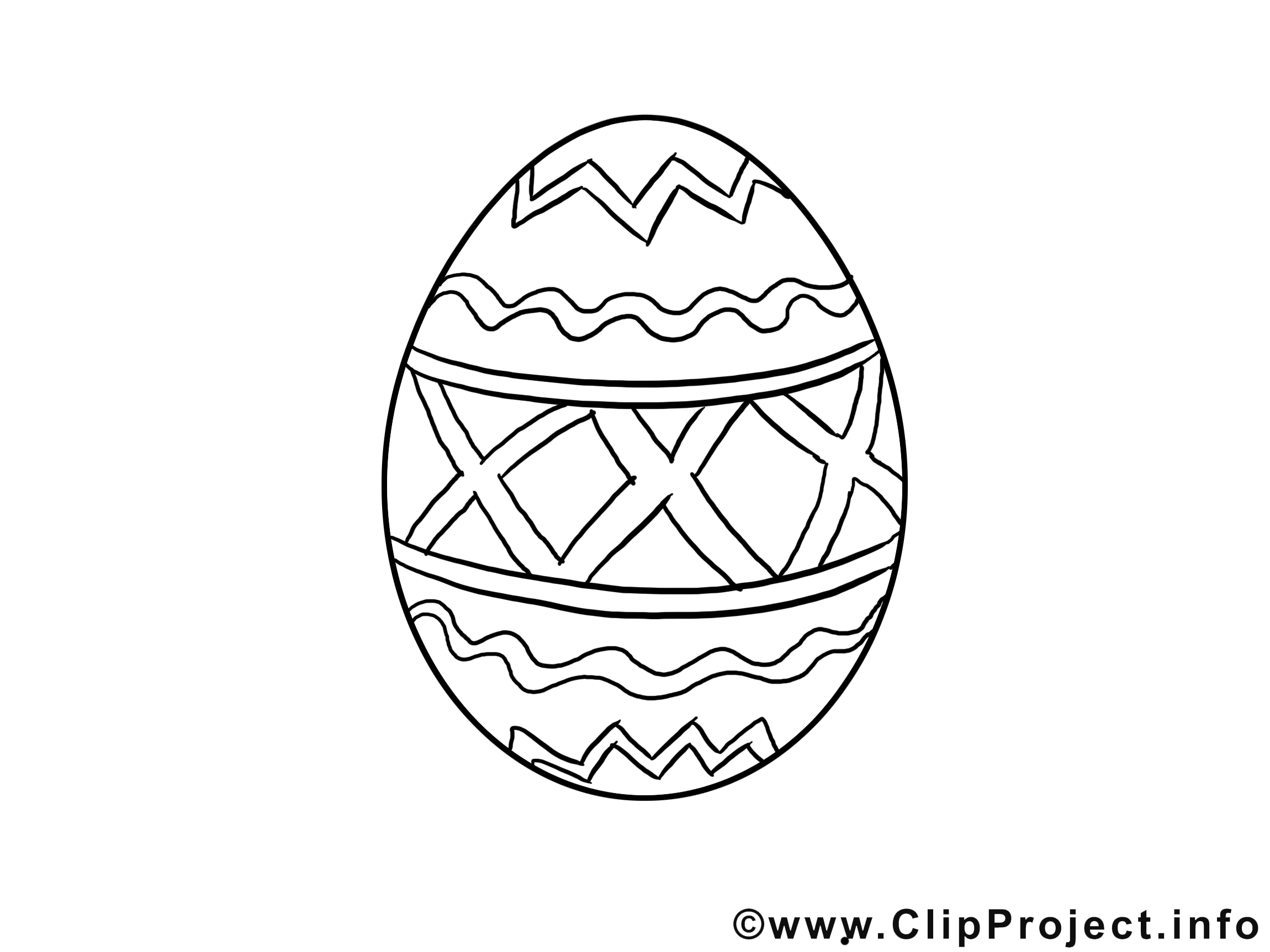 Clip art oeuf – Pâques image à colorier