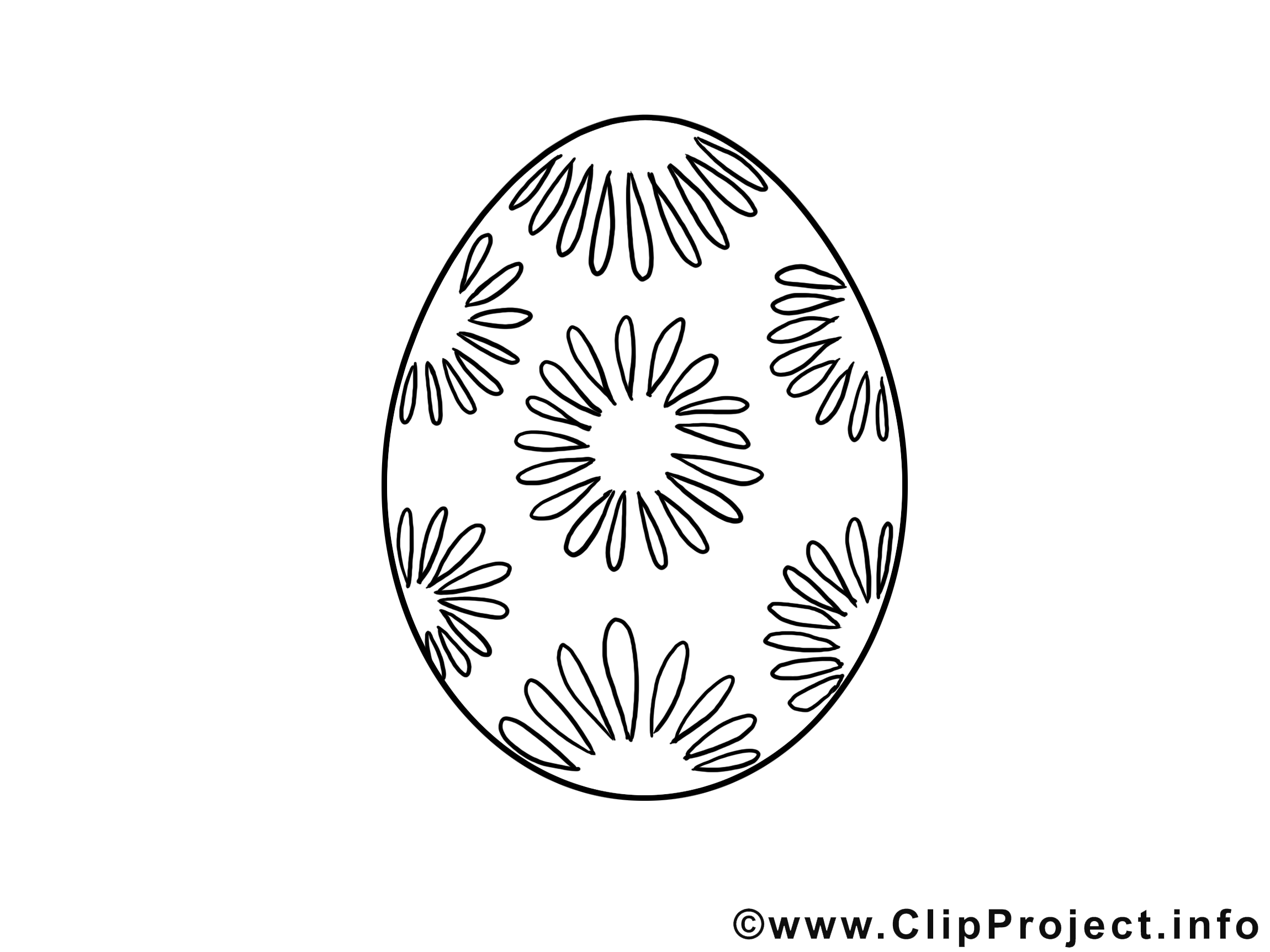 Clipart oeuf – Pâques dessins à colorier