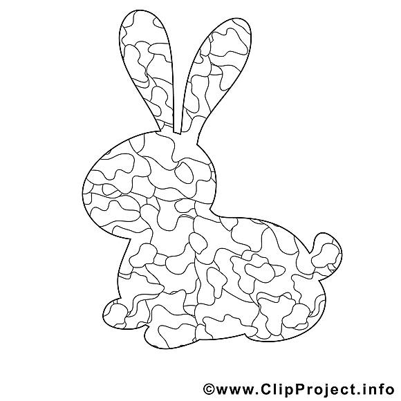 Illustration lapin – Pâques à imprimer