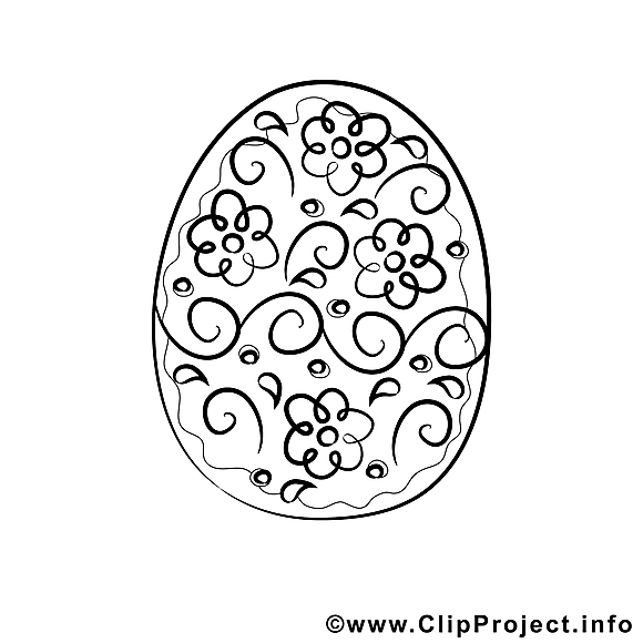 Image à télécharger oeuf – Pâques à colorier