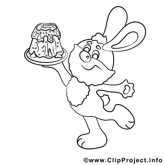 Images gratuites lapin – Pâques à colorier
