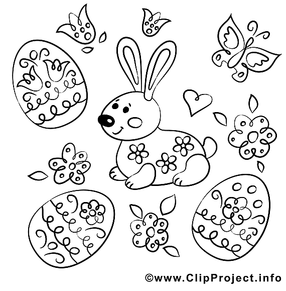 Papillons dessins gratuits – Pâques à colorier