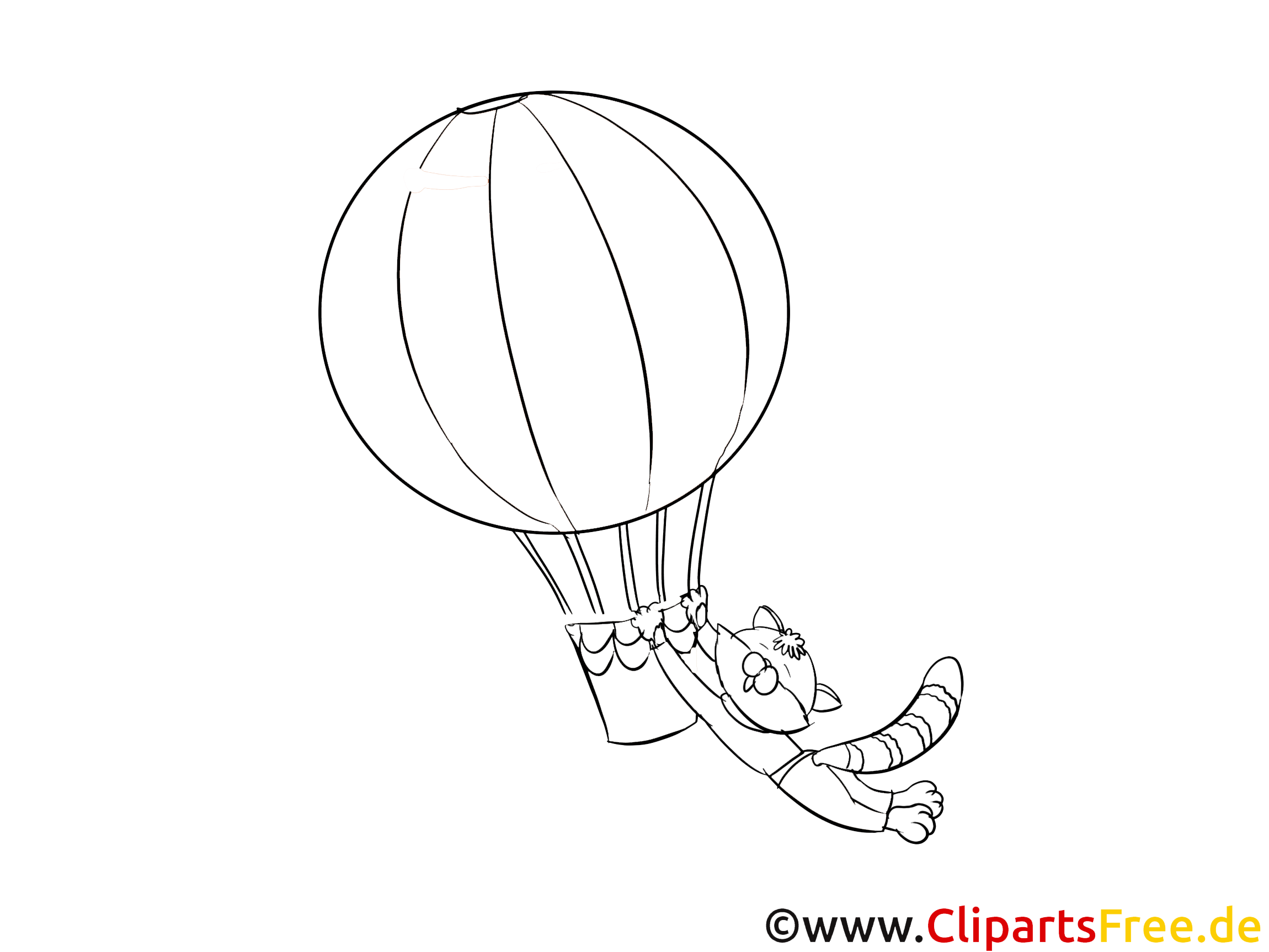 Ballon dessin – Coloriage cartoons à télécharger