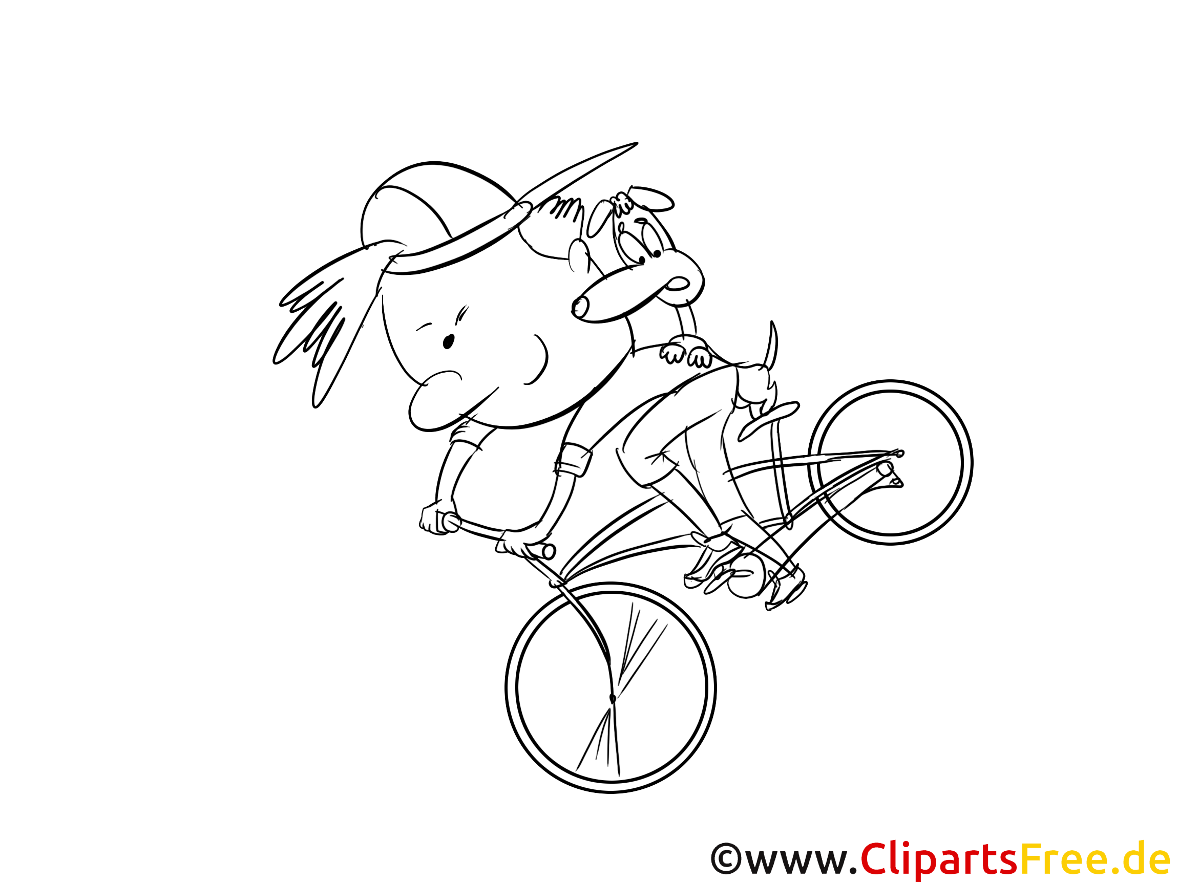 Bicyclette dessins gratuits – Cartoons à colorier