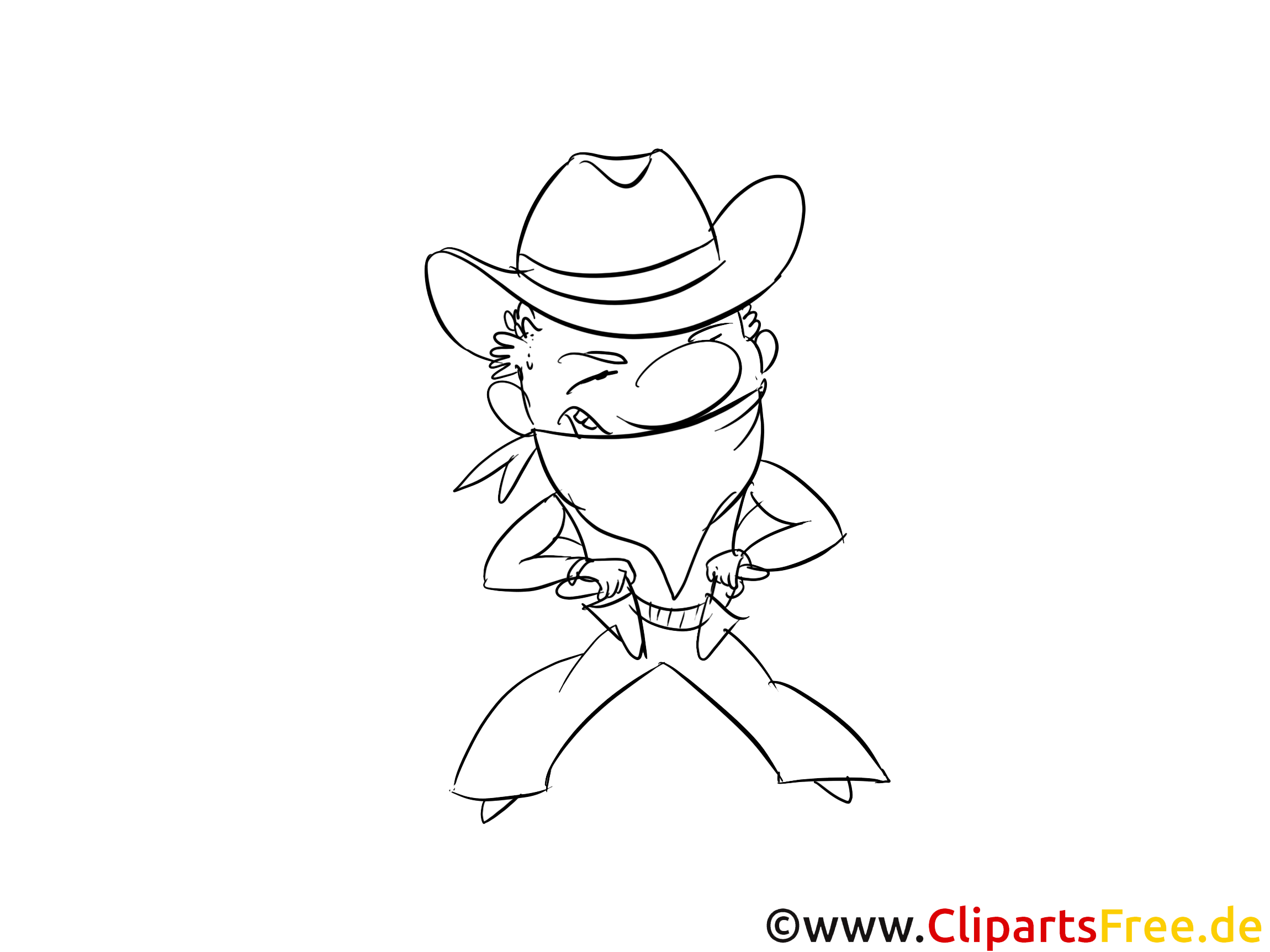 Cowboy dessin – Cartoons gratuits à imprimer