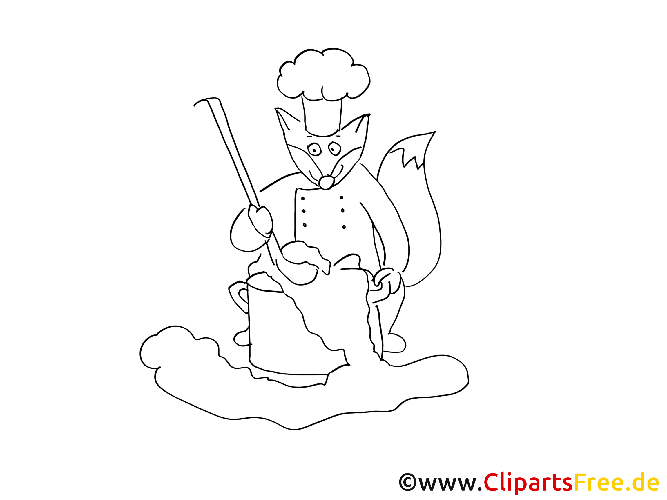 Cuisinier illustration – Cartoons à colorier