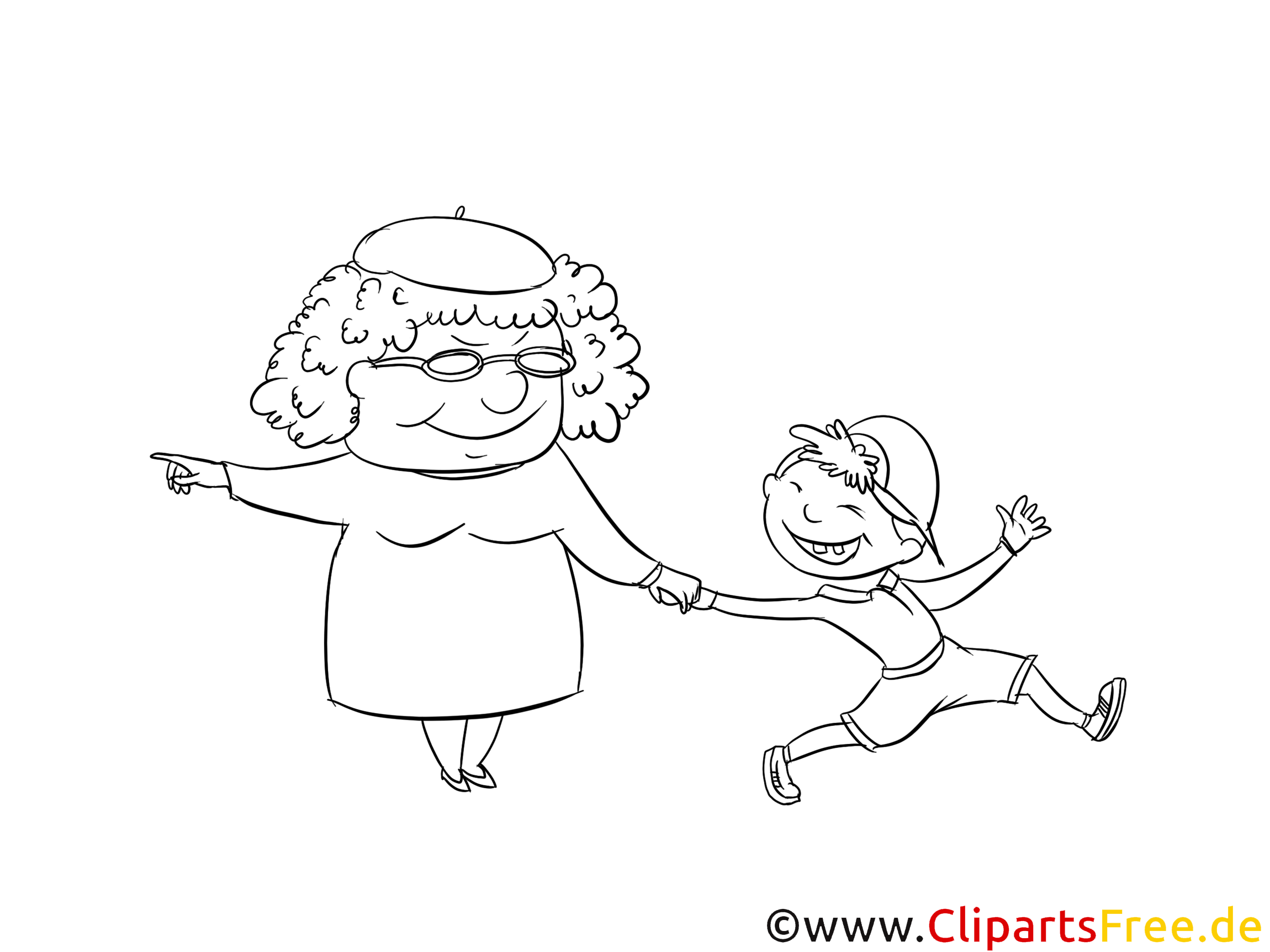 Grand-mère images gratuites – Cartoons à colorier