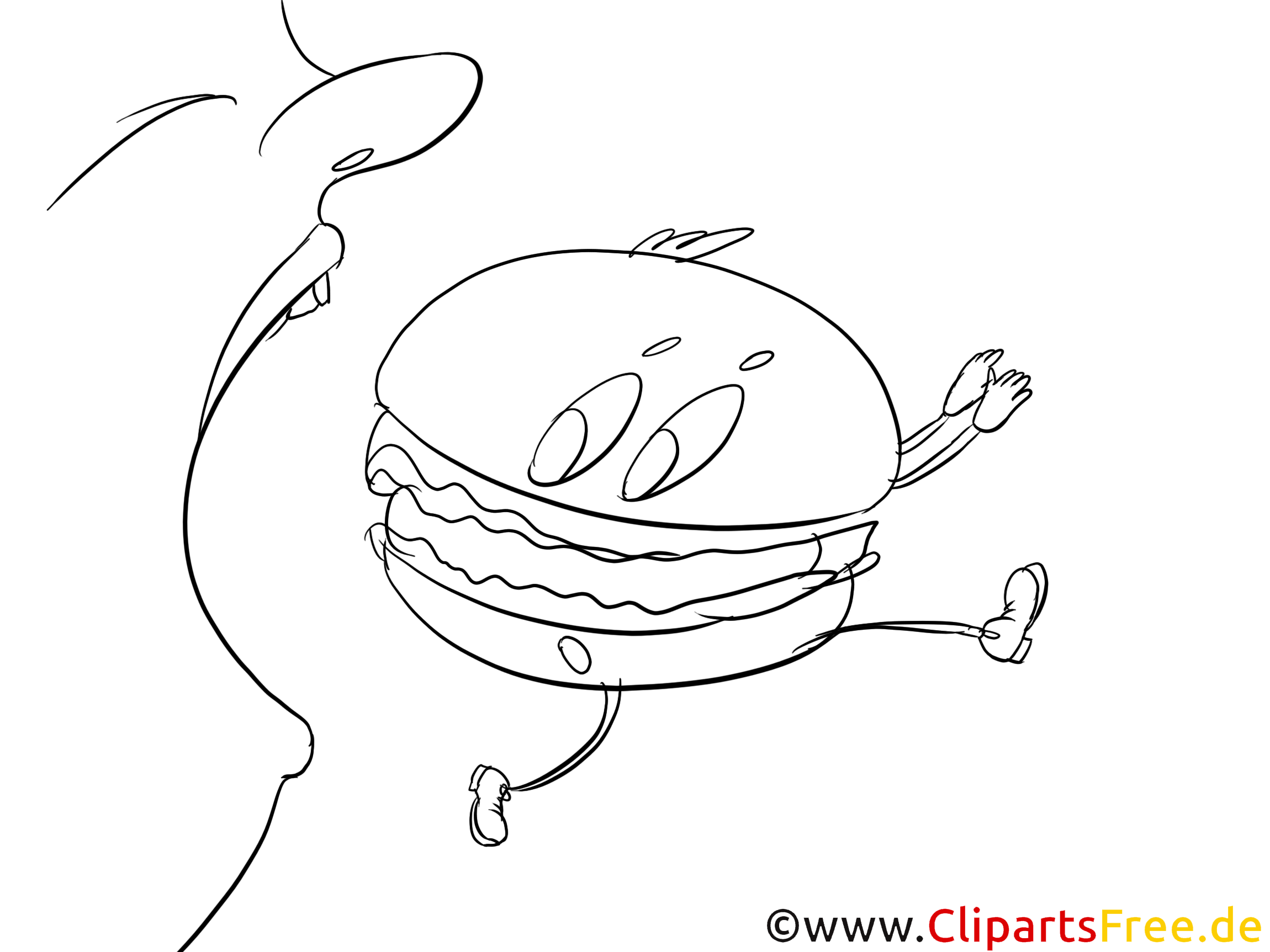 Hamburger cliparts gratuis – Cartoons à imprimer