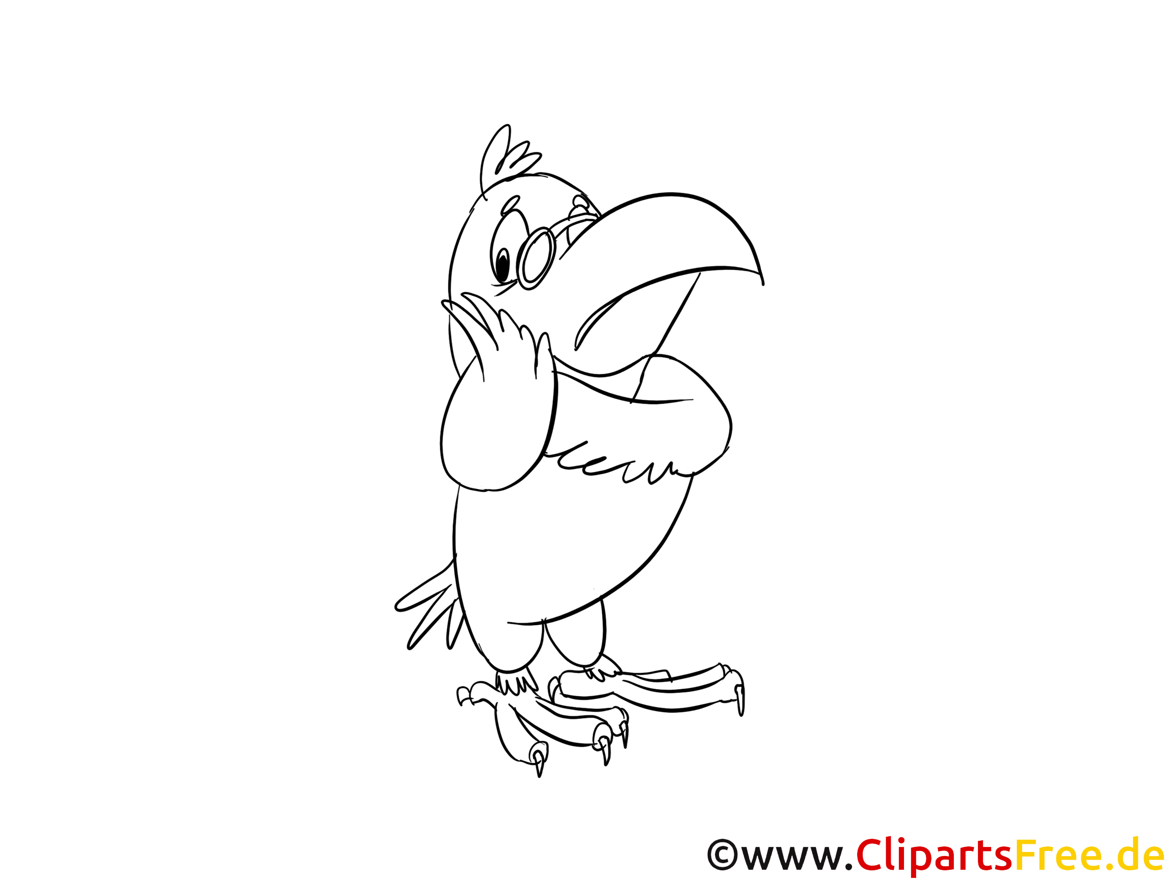 Perroquet image – Cartoons images à colorier
