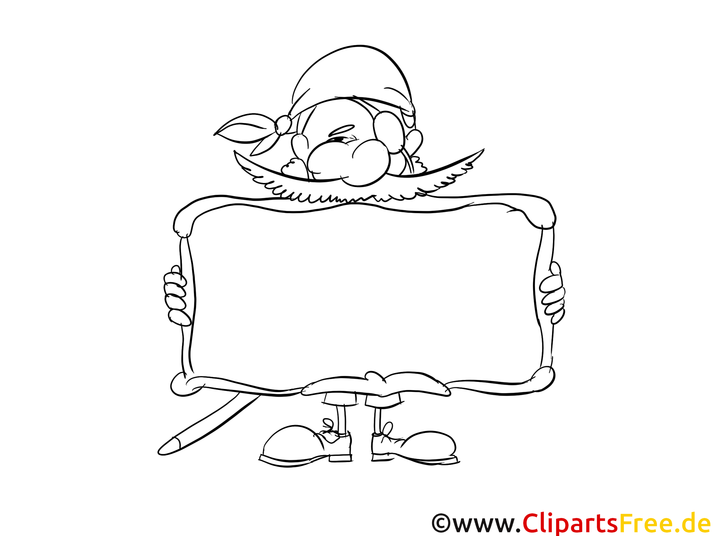 Pirate clip art – Cartoons image à colorier