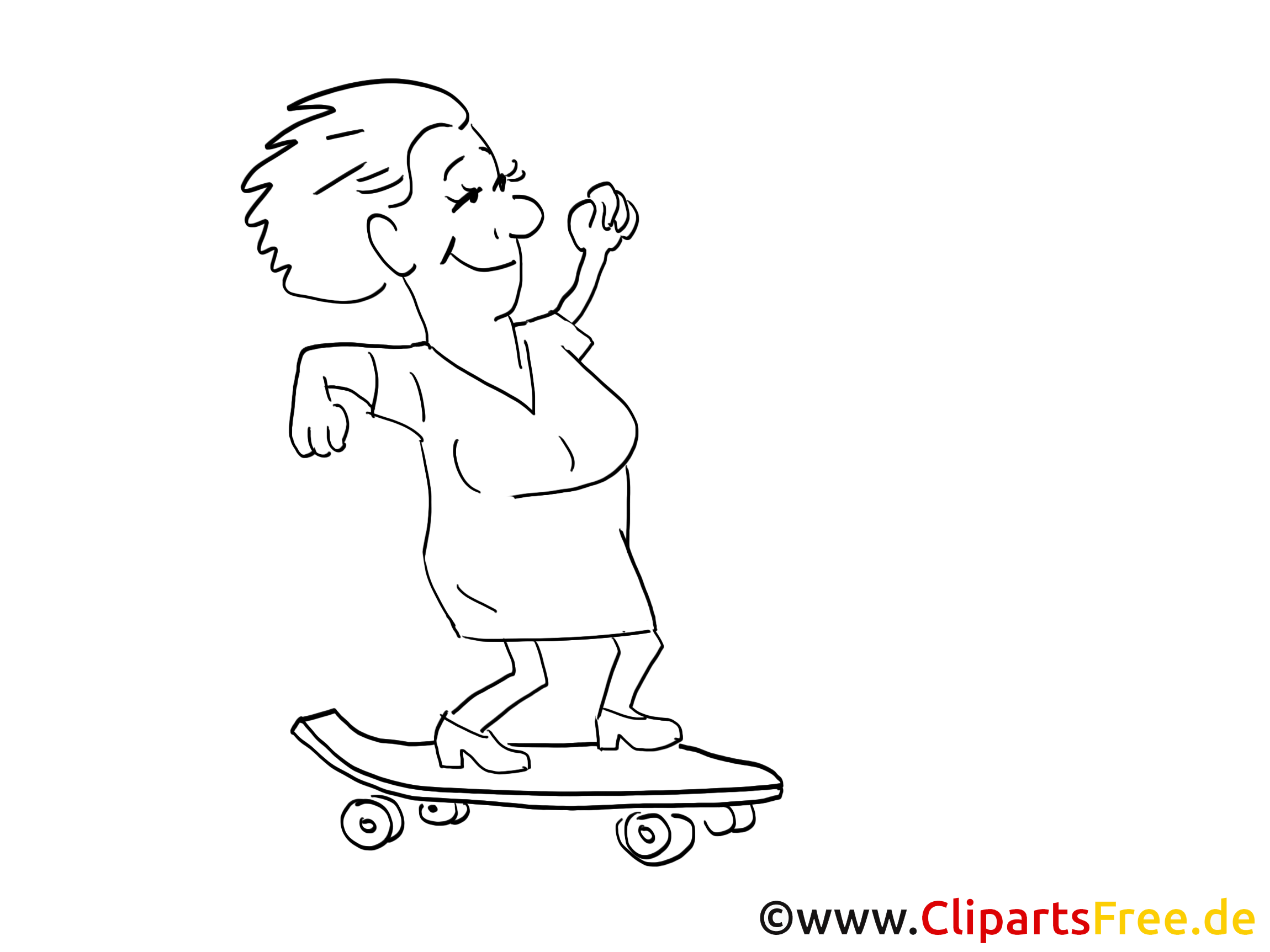 Skateboard image à télécharger – Cartoons à colorier