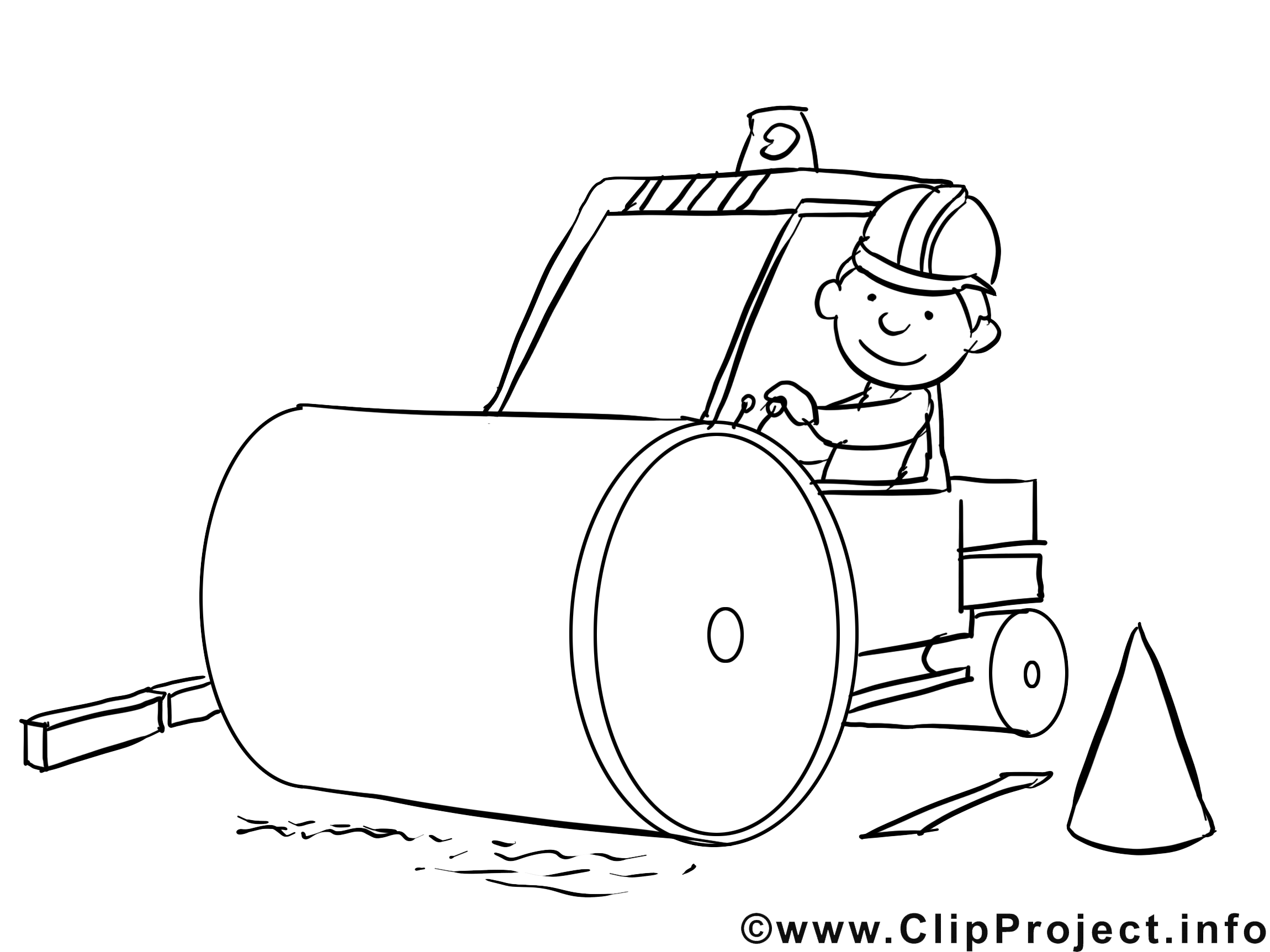 Conducteur de bulldozer clip art – Métiers à imprimer