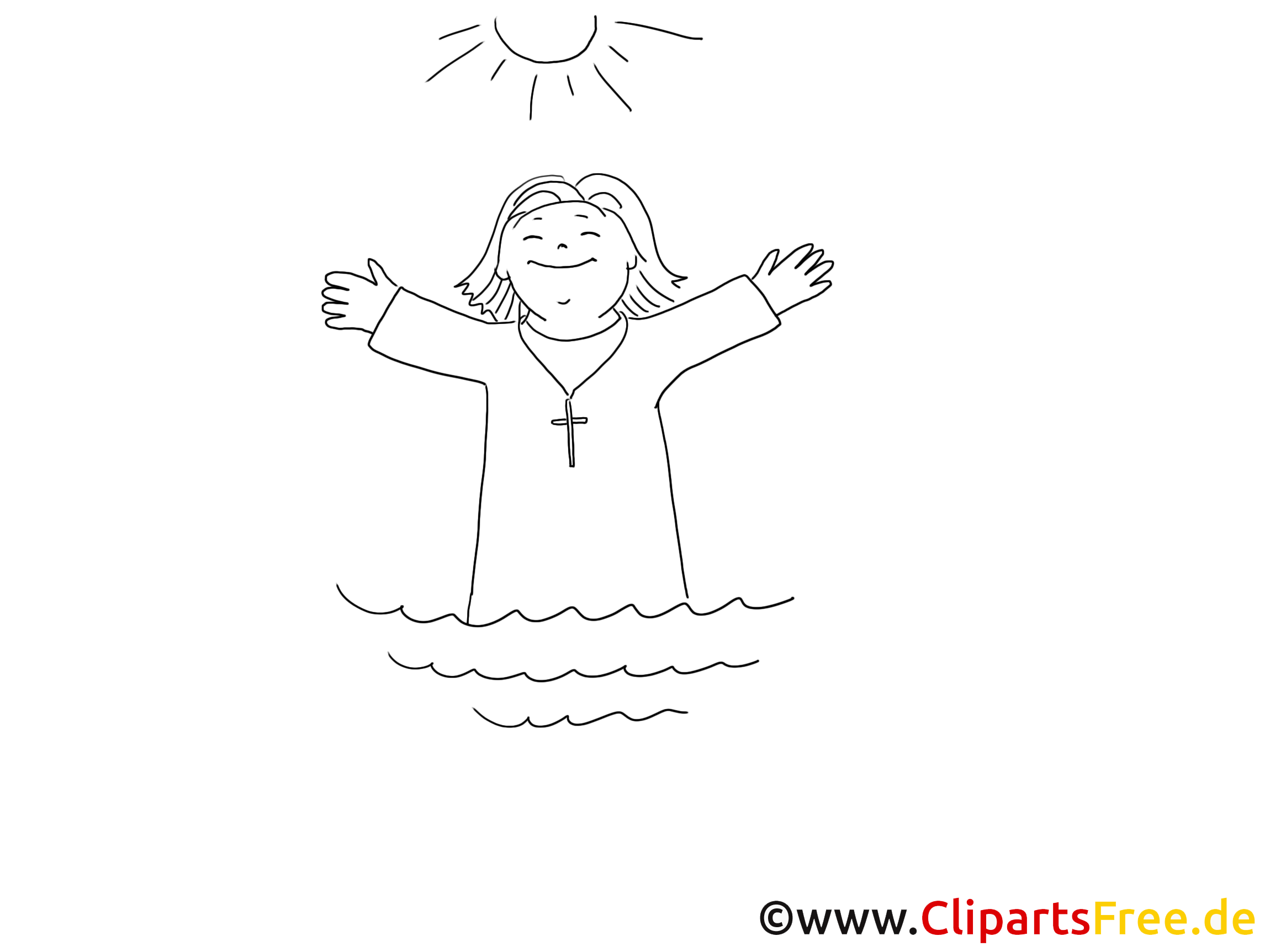 Mer dessin – Coloriage baptême à télécharger Mer dessin – Coloriage baptême à télécharger