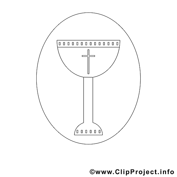 Vin illustration – Coloriage communion cliparts