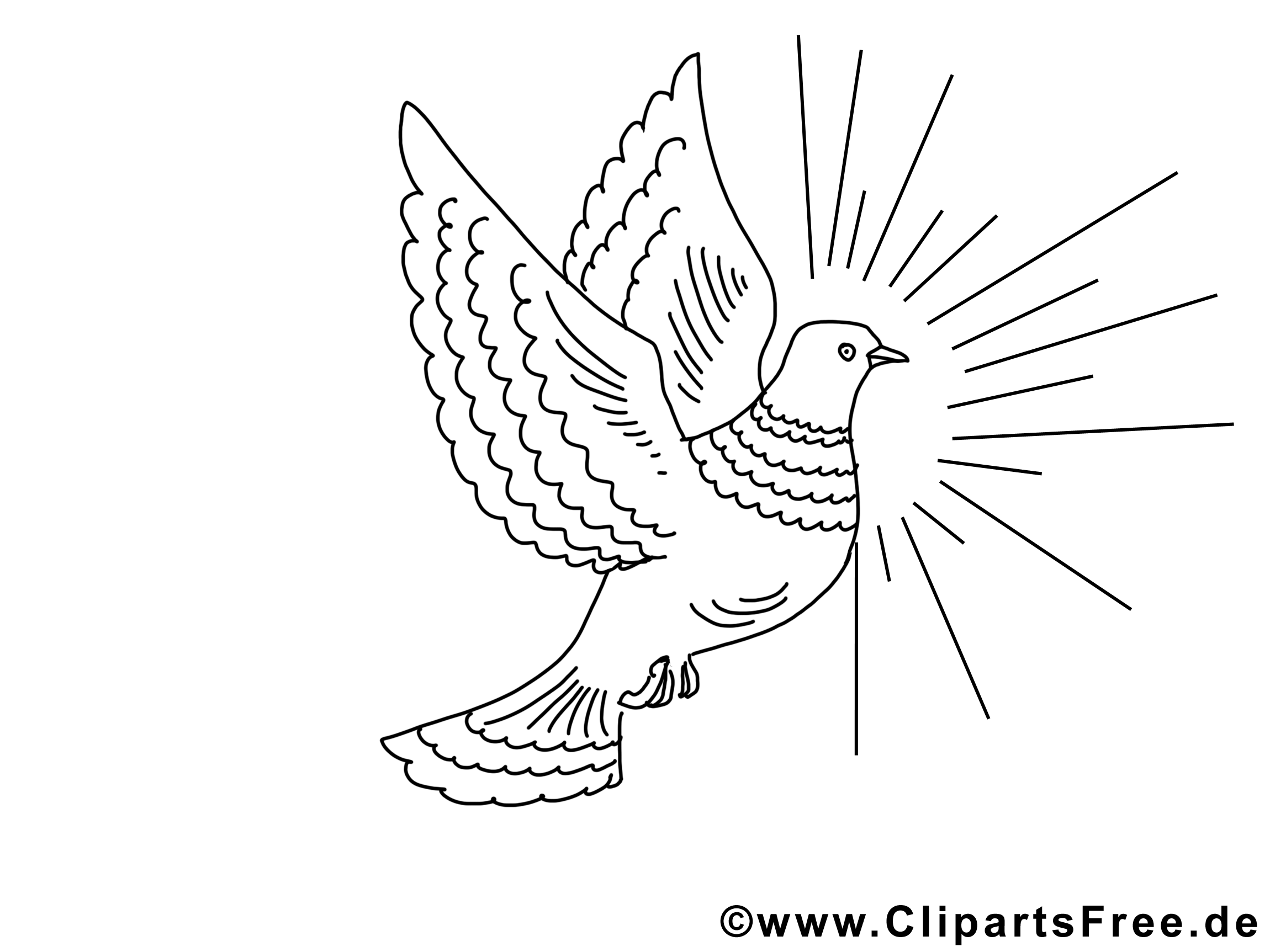 Cliparts gratuis colombe – Pentecôte à imprimer