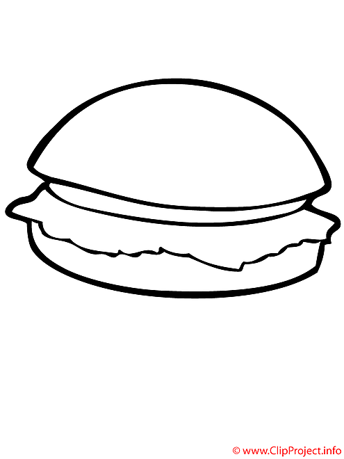 Hamburger coloriage