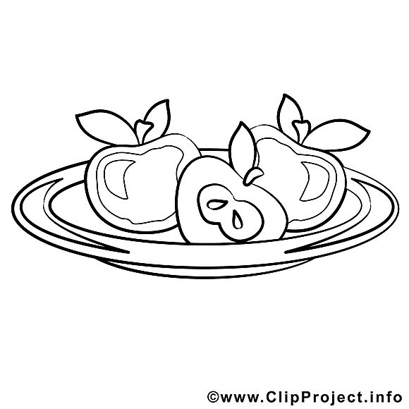 Pommes image à télécharger – Cuisine à colorier