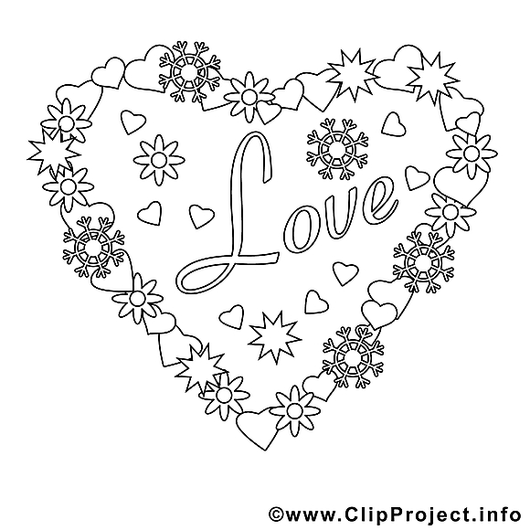 Amour clip art gratuit – Saint-valentin à imprimer