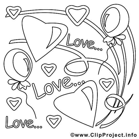 Amour illustration – Saint-valentin à imprimer