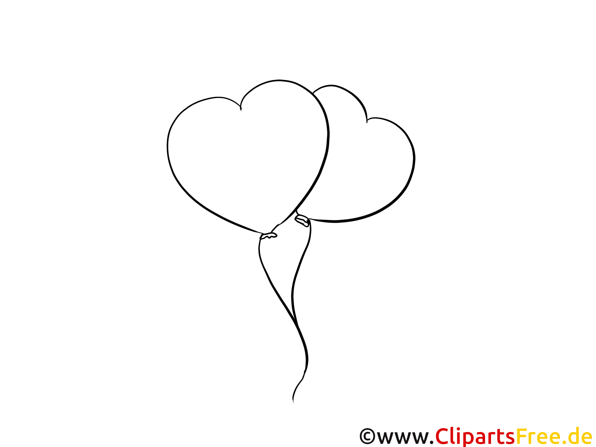 Ballons dessin à télécharger – Saint-valentin à colorier