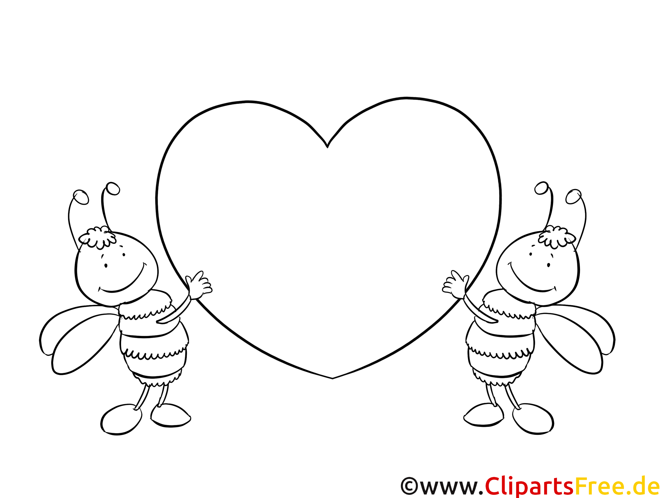Clipart coeur – Saint-valentin dessins à colorier