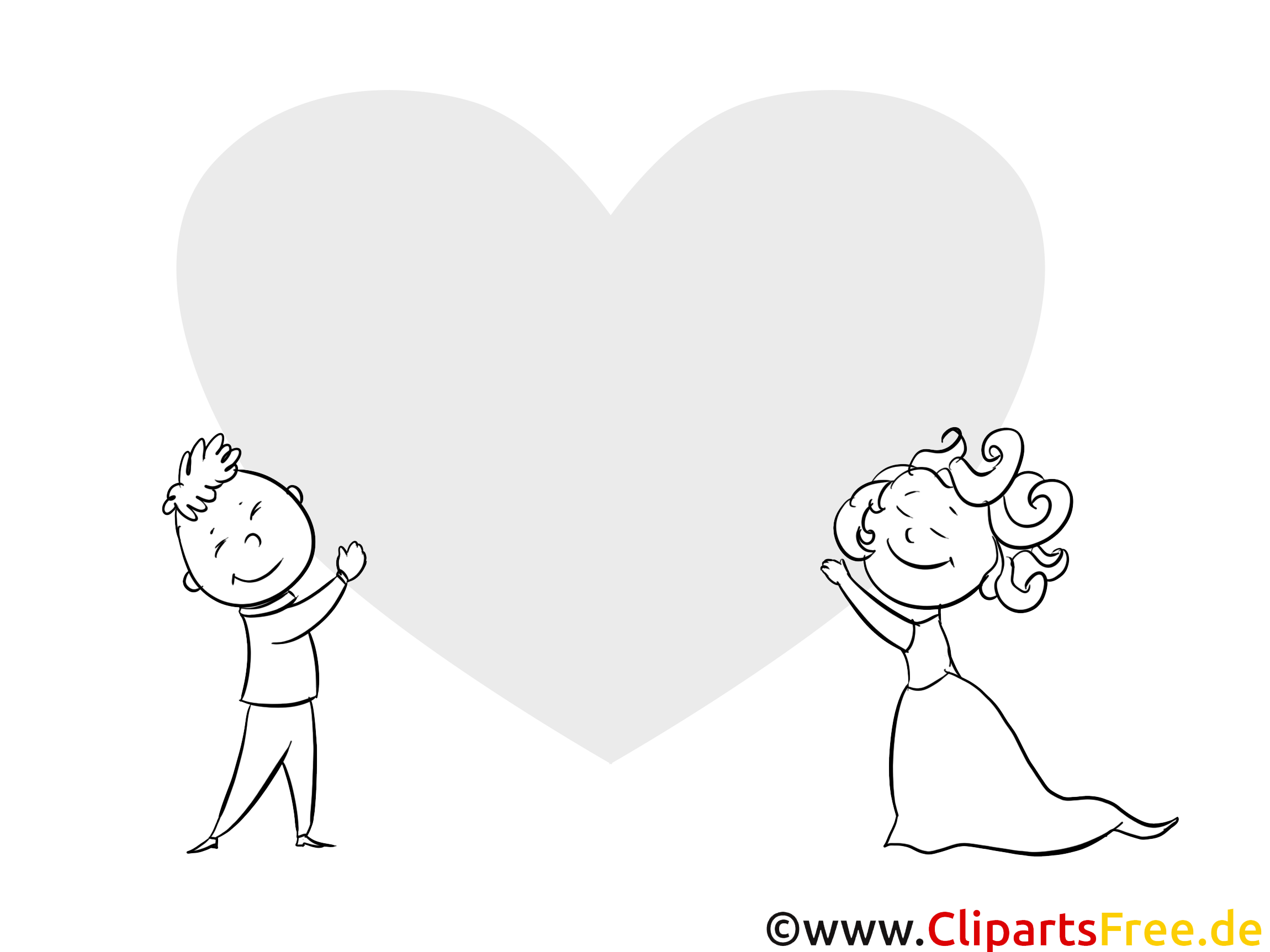 Couple image à télécharger – Saint-valentin à colorier