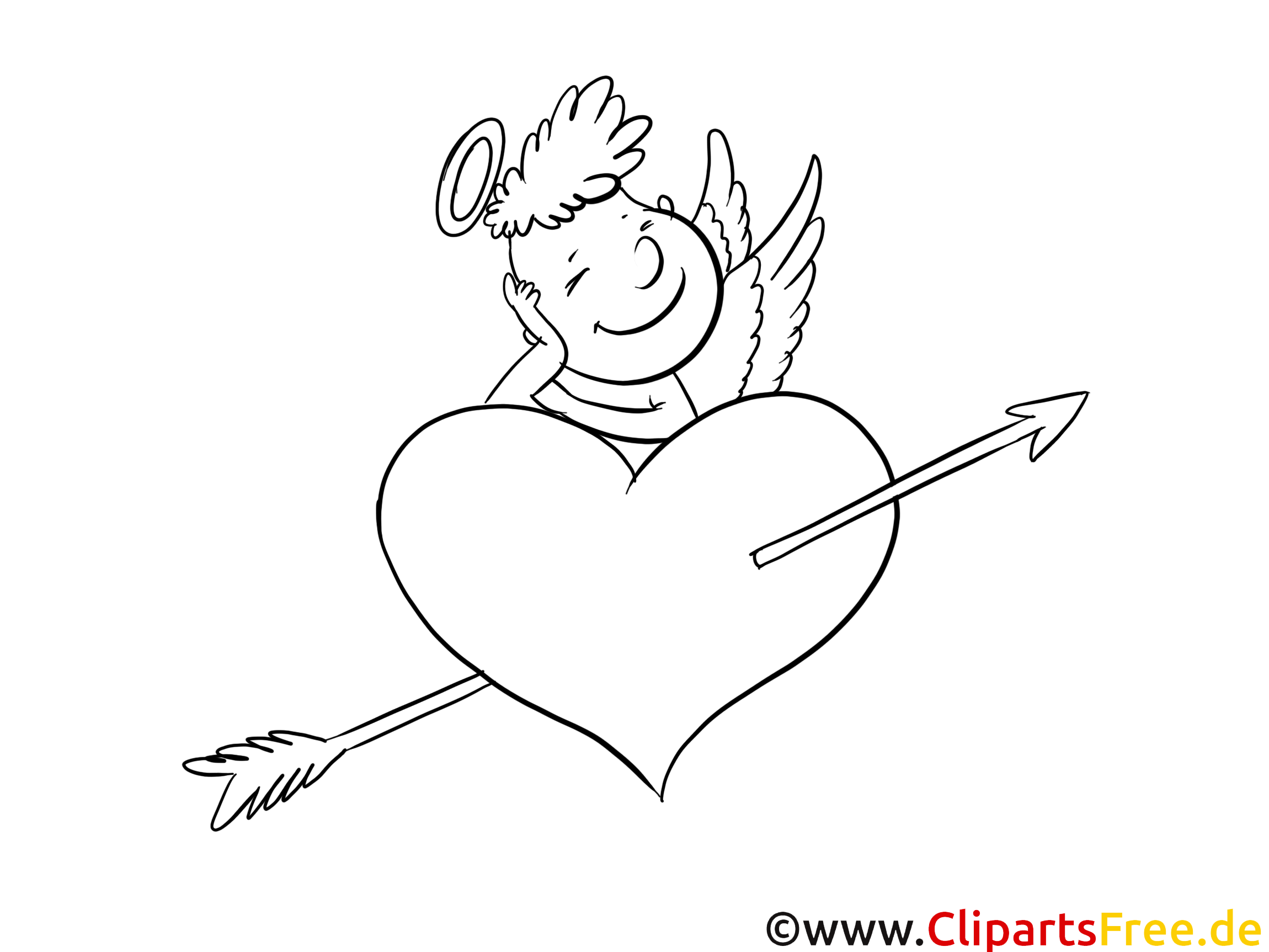 Cupidon clip art gratuit – Saint-valentin à imprimer