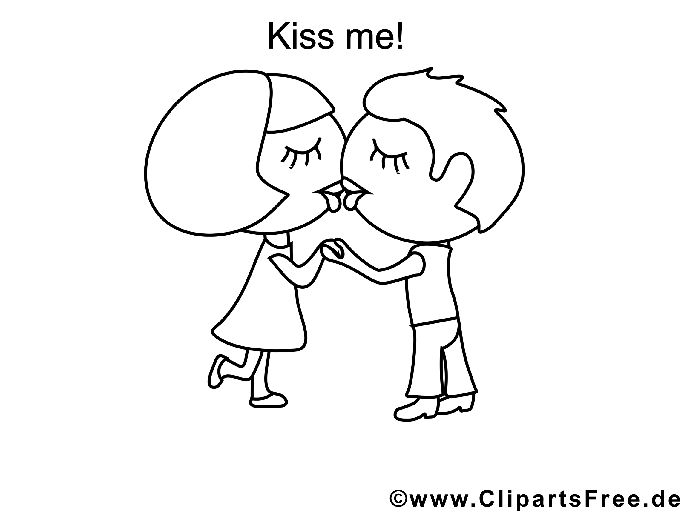 Embrasse-moi dessins gratuits – Saint-valentin à colorier
