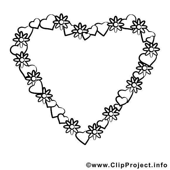Fleurs clip art gratuit – Saint-valentin à imprimer