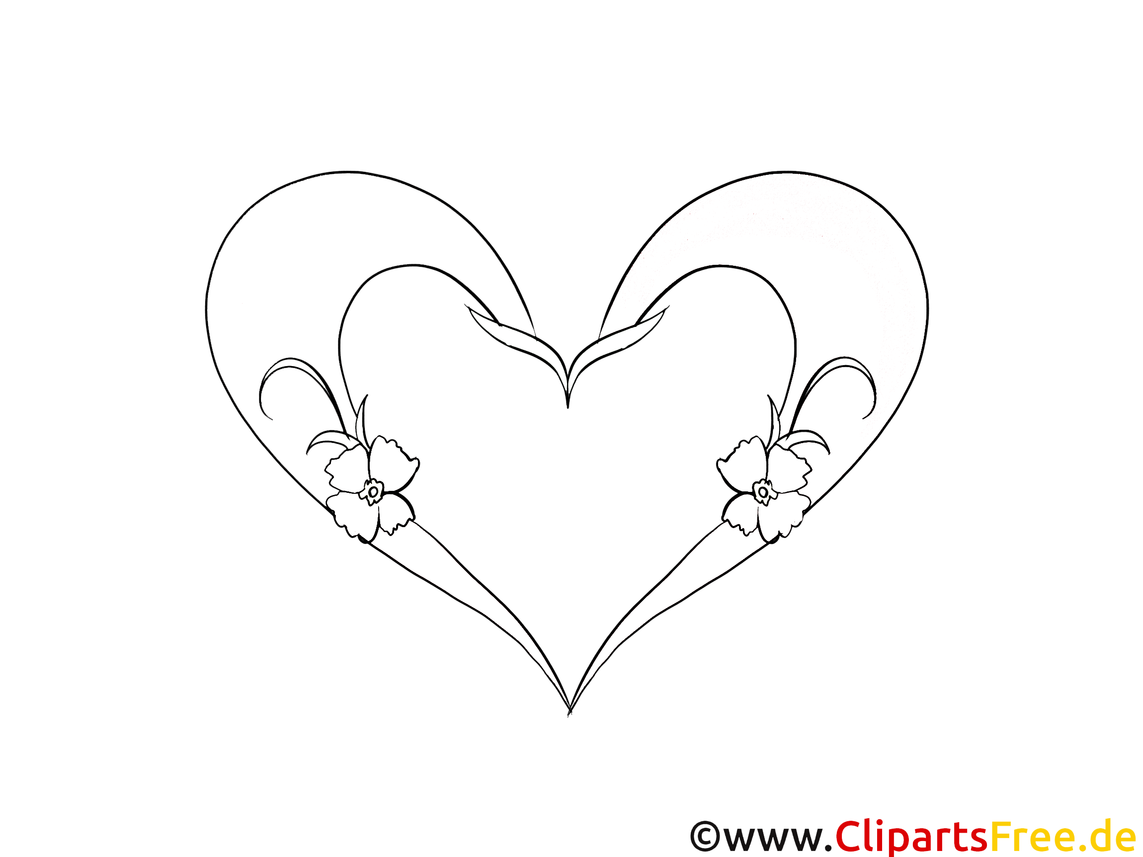 Illustration coeur gratuite – Saint-valentin à colorier.png