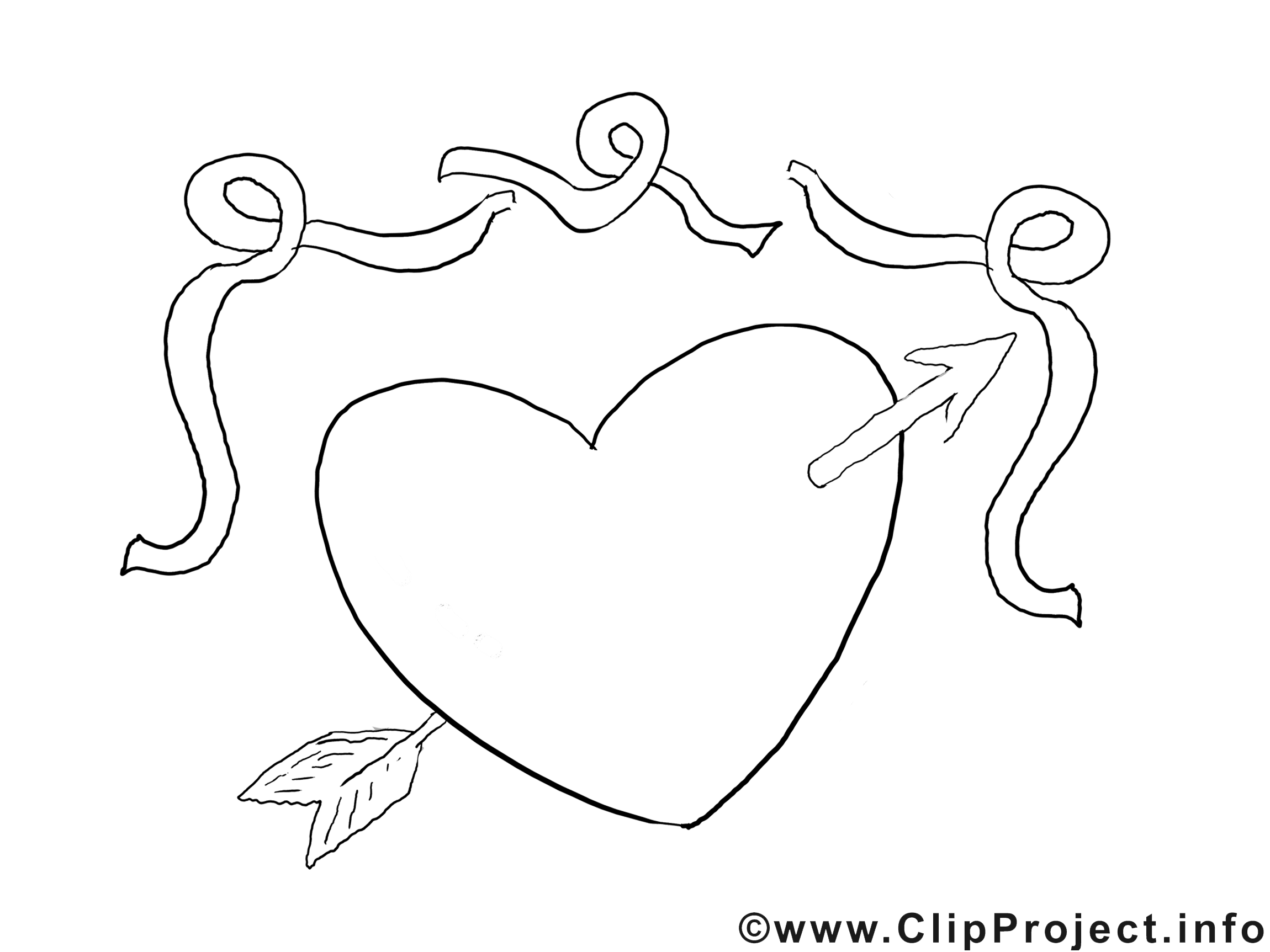 Image coeur – Coloriage saint-valentin illustration
