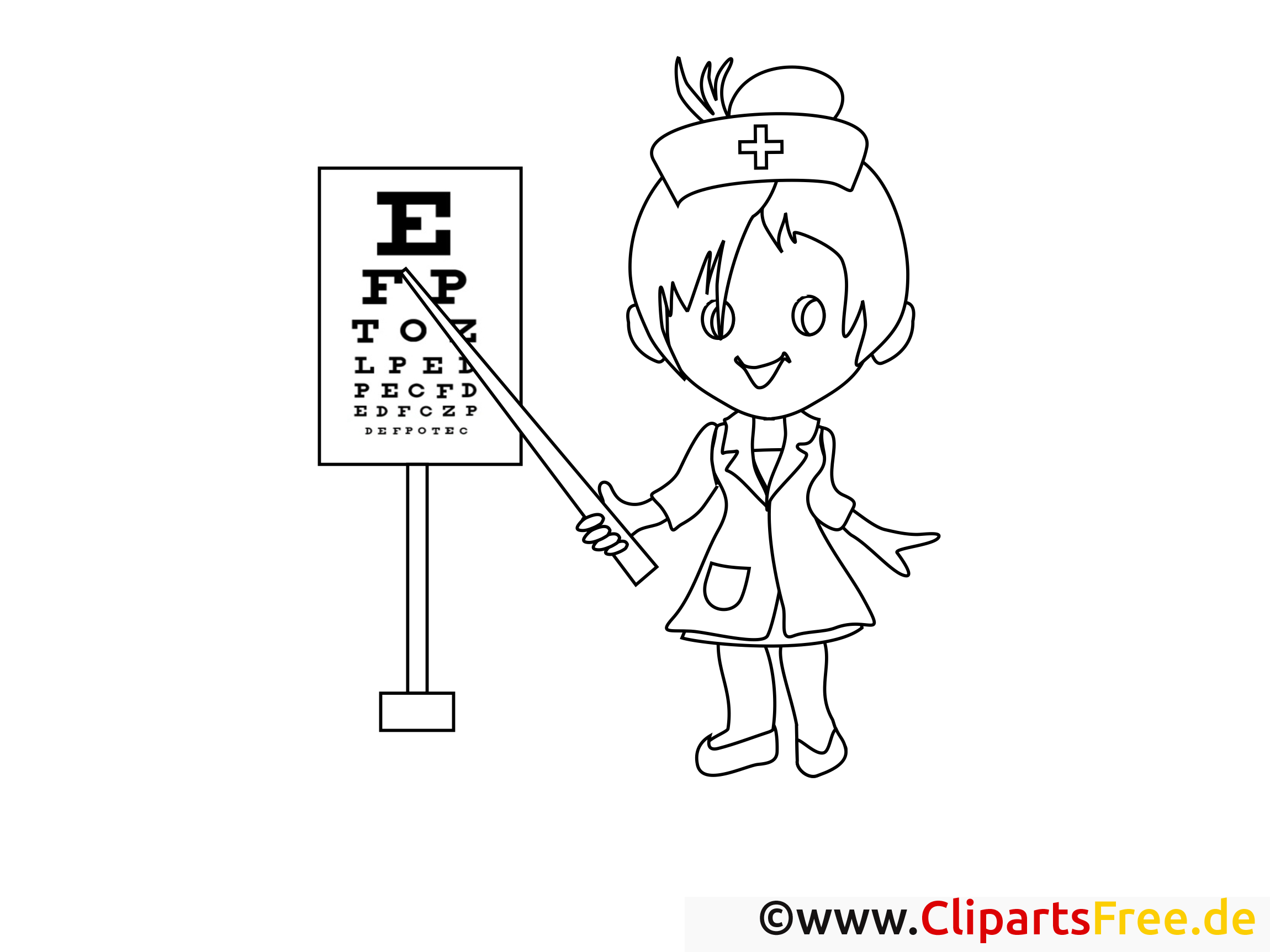 Oculiste illustration – Santé à colorier Oculiste illustration – Santé à colorier
