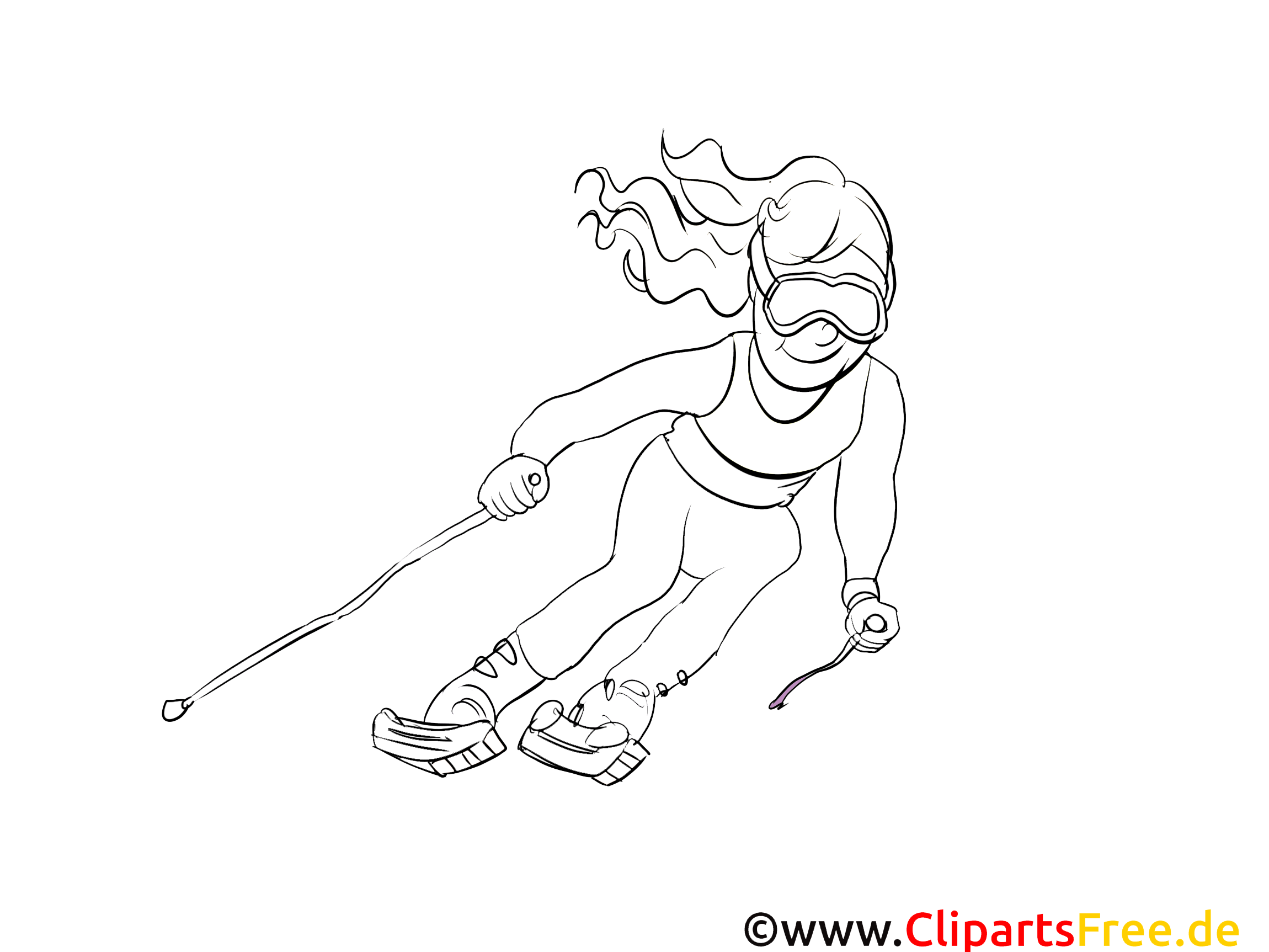 Ski clip art gratuit – Sport à imprimer