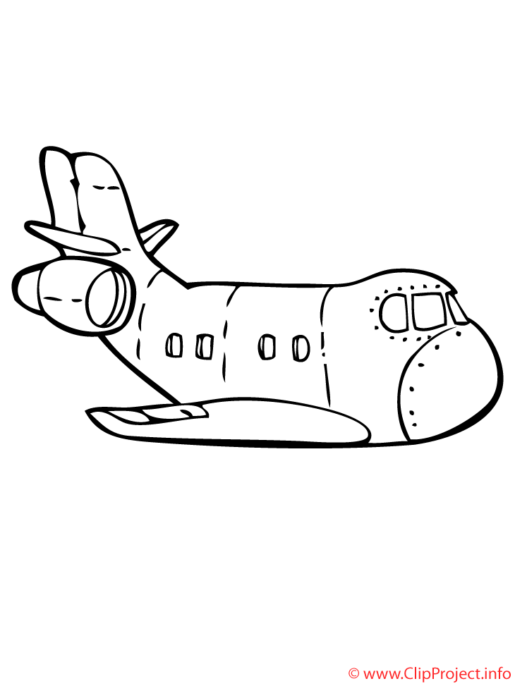 Clipart avions dessins à colorier
