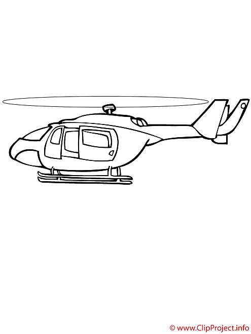 Helicoptere coloriage