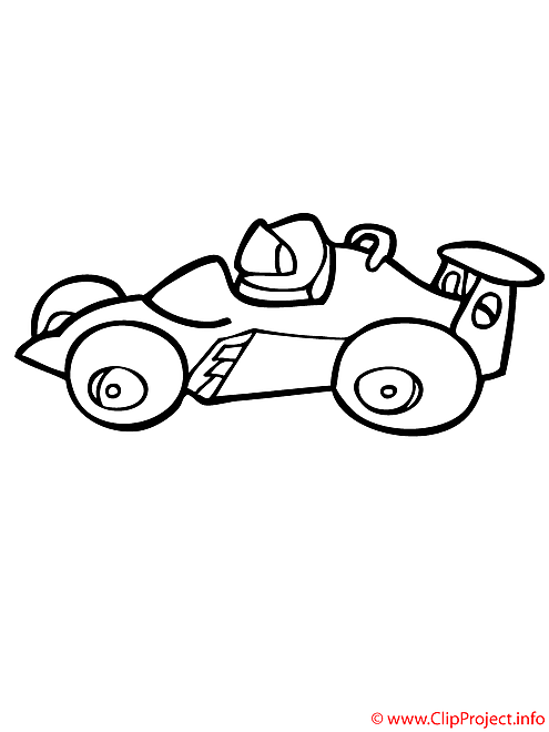 La voiture pour le karting coloriage