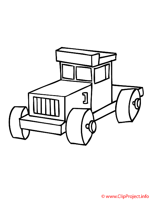 Le tracteur de jouets coloriage