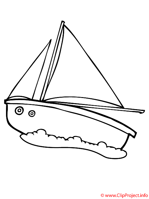 Yacht coloriage