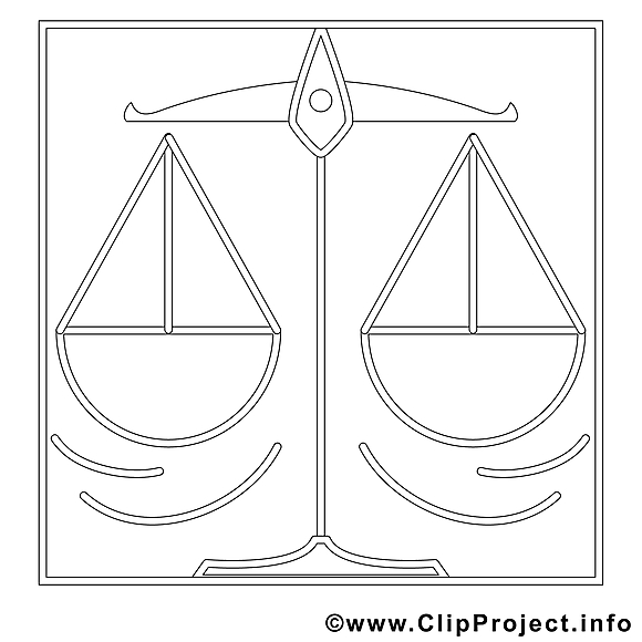 Balance clipart – Travail dessins à colorier Balance clipart – Travail dessins à colorier